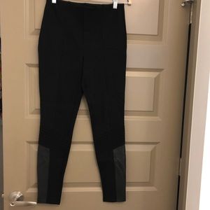 Motto Leggings with Faux Leather Detailing
